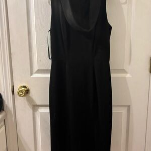 White House Black Market Black Sleeveless Cowl Neck Dress